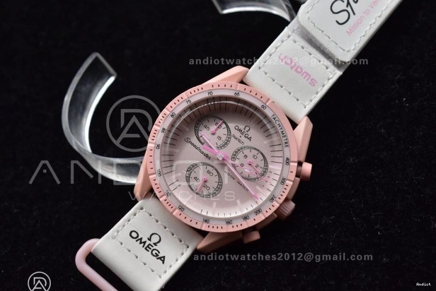 Omega Venus Strap Nylon x to Quartz Moonwatch on Mission Swatch Bioceramic 1218